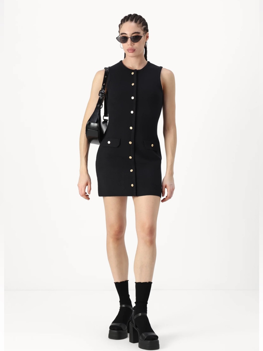Abercrombie & Fitch Button Through Mini Dress Size S NWT preppy chic 90s minimal - Picture 16 of 16